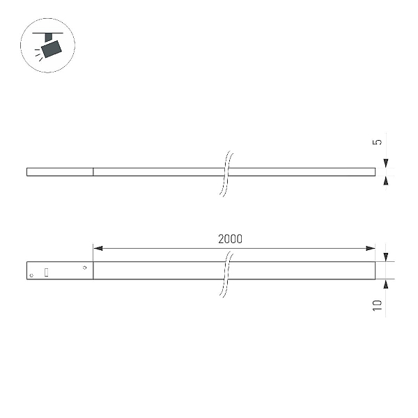 Трековый светодиодный светильник Arlight Mag-Microcosm-Flat-Elastic-L2000-16W Warm3000 043250
