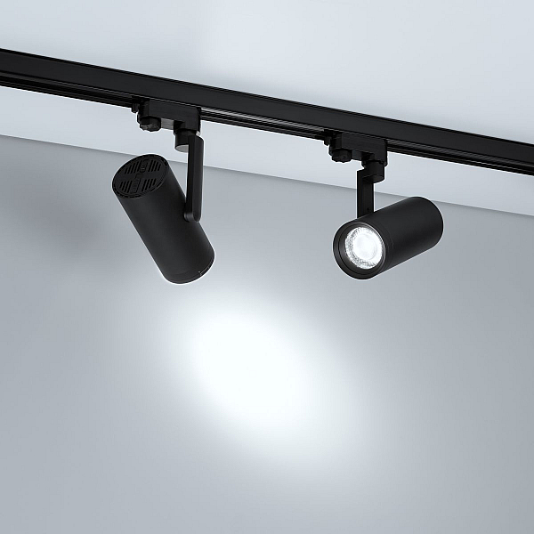 Трековый трехфазный светильник Arlight LGD-URANUS-4TR-R75-18W/25W Warm3500-MIX (BK, 20-50 deg, side holder, 230V) (IP20 Металл) 055807