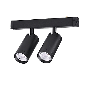 Трековый однофазный светильник AM Group AM528 BK-220V-2X10W SMART