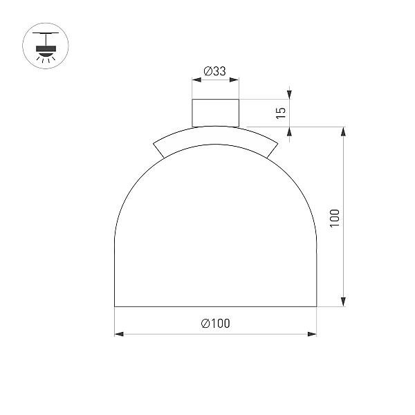Трековый светильник Arlight ART-INBELT-CUP-R100-8W Day4000-MIX (BK, 36 deg, 48V, DALI) 051173