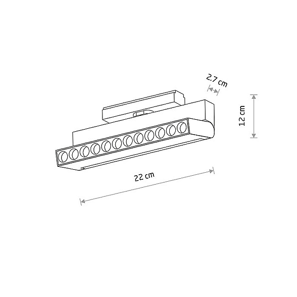 Трековый магнитный светильник Nowodvorski Focus Out Led Black 11313