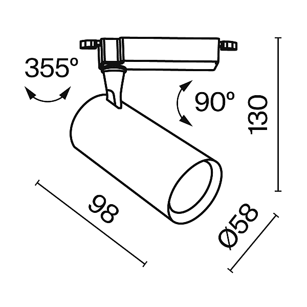 Трековый светильник Maytoni Technical Vuoro TR003-1-6W4K-S-W