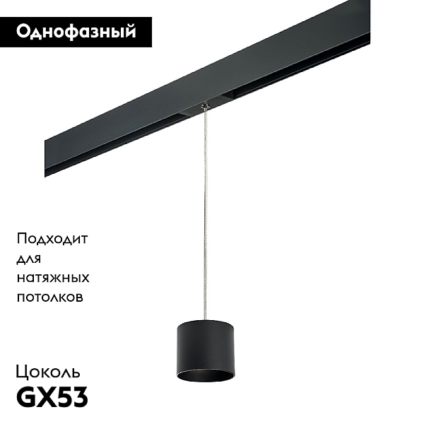 Трековый однофазный светильник Lightstar Rullo (213487+595887) PRORP3487