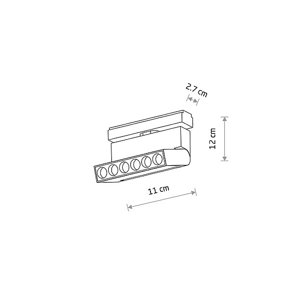 Трековый магнитный светильник Nowodvorski Focus Out Led Black 11312