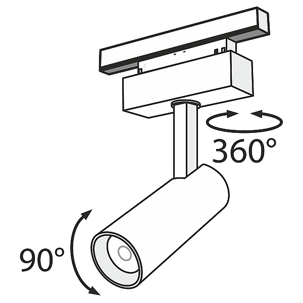 Трековый светодиодный светильник для магнитного шинопровода Maytoni Track Lamps TR019-2-10W3K-B