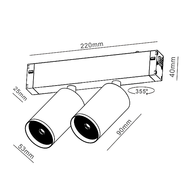 Трековый светильник IMEX Smart Line IL.0050.5011-GU10-WH