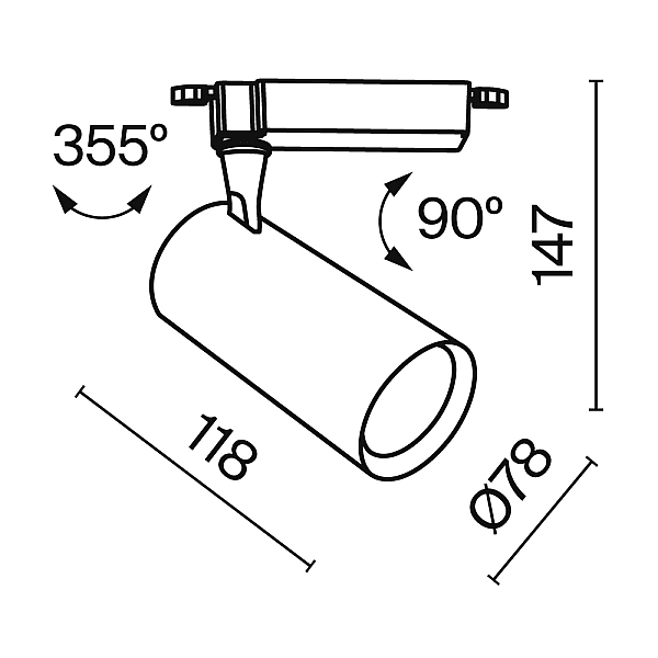 Трековый светильник Maytoni Technical Vuoro TR003-1-10W4K-S-W