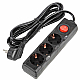 Удлинитель Uniel Ultra 3гн х 3м с/з S-GCU3-3B Black UL-00010017