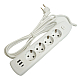 Удлинитель 4-местный c/з 3x1 мм2, 3 м, 250В, 10А, 2USB+1Type-C 2,4А Home plus, белый Stekker HM08-43-02 49978