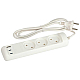Удлинитель электрический ЭРА U-3-1,5m-USB-W 3 розетки + 3xUSB A+C 1,5м 10А белый Б0069075