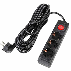 Удлинитель бытовой Uniel Ultra S-GCU3-7B BLACK UL-00010020