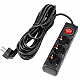 Удлинитель Uniel Ultra 3гн х 7м с/з S-GCU3-7B Black UL-00010020