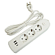 Удлинитель 3-местный c/з 3x1 мм2, 3 м, 250В, 10А, 2USB+1Type-C 2,4А, серия Home plus, белый STEKKER HM08-33-02 49977