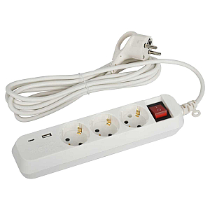 Удлинитель электрический Эра UB-3es-3m-USB Б0052898