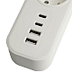 Сетевой фильтр 3-местный с/з STEKKER 3x1мм2, 1,8 м, 250В, 16А, 2 USB-A+2 Type-C, серия Nova, белый