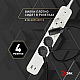 Сетевой фильтр ЭРА USF-4es-1,5m-2xUSBAC-W с базовой защитой с заземлением с выключателем 4 розетки+2xUSBA+C2,4A 1,5м 10А Б0059571