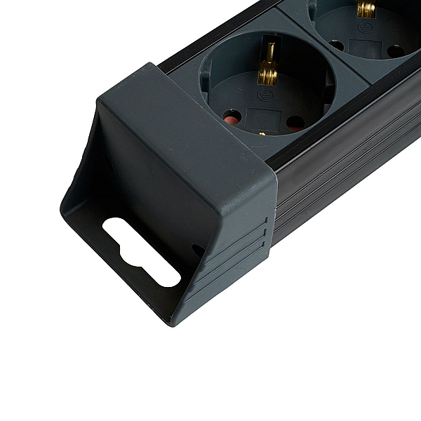 Сетевой фильтр 4-местный с/з Stekker 3x1мм2, 1,8 м, 250В, 16А Techno, HM22-41-02, черный 50156