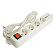 Удлинитель 4-местный с/з с выключ. Stekker HM071-41-03 3x1мм2, 3м, 250В, 16А, 1USB+2C, 2.4A Home, белый 50140