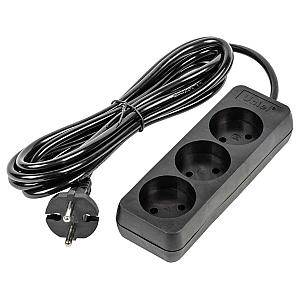 Удлинитель бытовой Uniel Ultra S-CU3-3 BLACK UL-00009983
