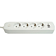 Удлинитель 4-местный c/з 3x1 мм2, 3 м, 250В, 10А, 2USB+1Type-C 2,4А Home plus, белый Stekker HM08-43-02 49978