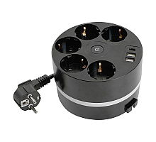 Удлинитель Stekker Comfort 5гн 2USB+С 2,5м с/з Comfort HM10-51-01 49656