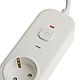 Сетевой фильтр 5-местный с/з STEKKER3x1мм2, 1,8 м, 250В, 16А, 2 USB-A+2 Type-C, серия Nova, белый