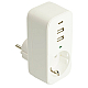 Сетевой фильтр 1-местный с/з Stekker 250В, 16А, 2USB+1Type-C 2,4 A Nova, HM81-11-1, белый 50142