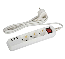 Удлинитель электрический Эра U-3es-1,5m-USB Б0052900
