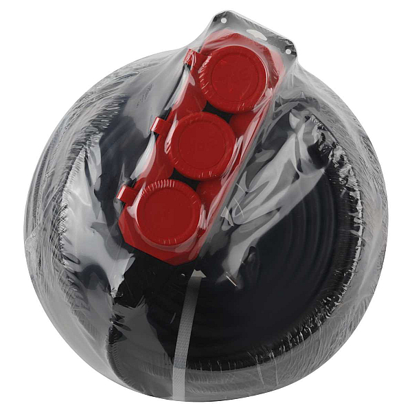Удлинитель силовой ЭРА UK-3e-3x1,5-40m-IP44(KG) с заземлением 3 розетки каучук 40м КГ 3х1,5мм2 IP44 Б0057583