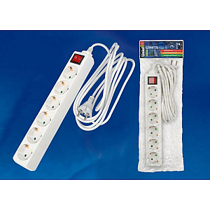 Удлинитель (02939) Uniel 6гн х 3м с/з Standard S-GCD6-3B