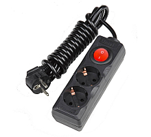 Удлинитель Uniel 2гн х 3м с/з + выкл Стандарт S-GCD2-3B UL-00003607