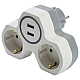 Разветвитель сетевой с 2хUSB Stekker 2гн с/з ADP16-14-20 32872