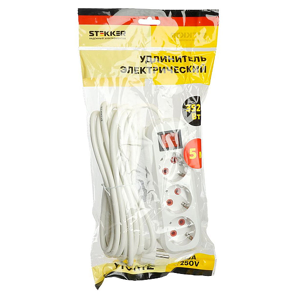 Удлинитель Stekker Home 3гн 5м с/з HM07-31-05 49355