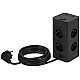 Сетевой фильтр ЭРА TWR-8es-1,5m-4USB-B башня с защитой заземлением с выключателем 8 розеток+4xUSBA+C 1,5м 16А черный Б0069072