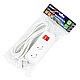 Удлинитель Uniel Ultra 2гн х 3м б/з S-CU2-3B White UL-00009992