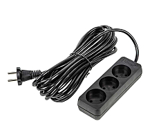 Удлинитель бытовой Uniel Ultra S-CU3-7 BLACK UL-00009987