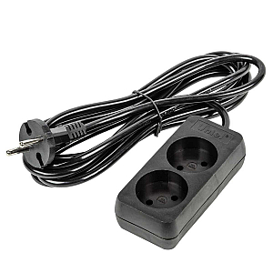 Удлинитель бытовой Uniel Ultra S-CU2-3 BLACK UL-00009976