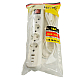 Удлинитель 4-местный с/з с выключ. Stekker HM071-41-05 3x1мм2, 5м, 250В, 16А, 1USB+2C, 2.4A Home, белый 50141