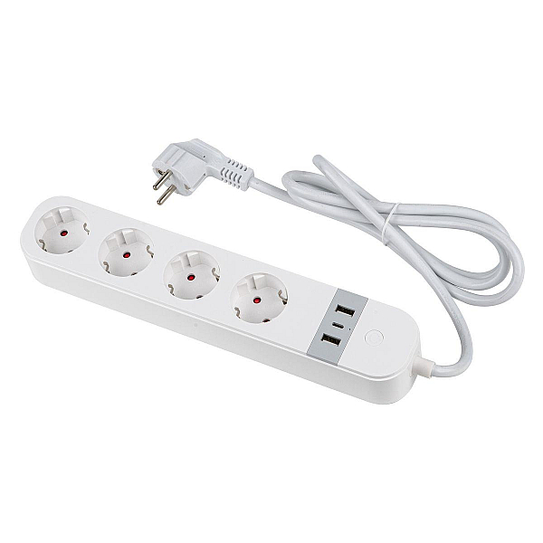 Умный сетевой фильтр Uniel P-GCL4-1,8 A201/UC/WF WHITE