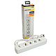 Удлинитель 4-местный c/з 3x1 мм2, 1,8 м, 250В, 10А, 2USB+1Type-C 2,4А Home plus, белый Stekker HM08-43-02 49971