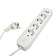 Удлинитель 4-местный c/з 3x1 мм2, 3 м, 250В, 10А, 2USB+1Type-C 2,4А Home plus, белый Stekker HM08-43-02 49978