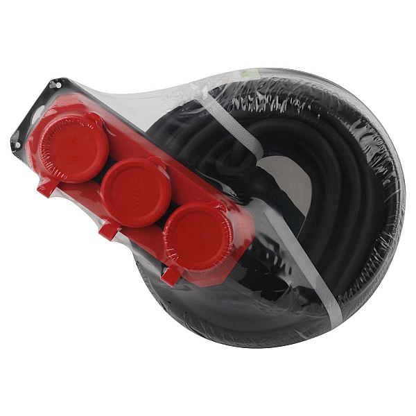 Удлинитель силовой ЭРА UK-3e-3x1,5-20m-IP44(KG) с заземлением 3 розетки каучук 20м КГ 3х1,5мм2 IP44 Б0057581