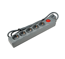 Cетевой фильтр (UL-00001743) Uniel 5гн х 1,5м с/з Universal S-GSU5-1,5 Grey
