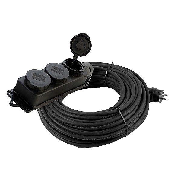 Удлинитель 3-местный с/з КГ 3*1,5мм2, IP44, 20м, 16A Professional PRF03-31-3-20 50348
