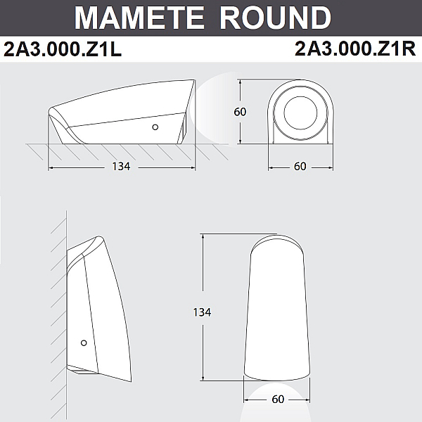 Уличный настенный светильник Fumagalli Mamete 2A3.000.000.AXZ1L