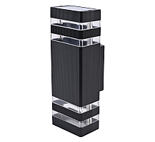 Уличный настенный светильник Uniel UUL-S18A 2x60W/E27 IP65 BLACK UL-00012919