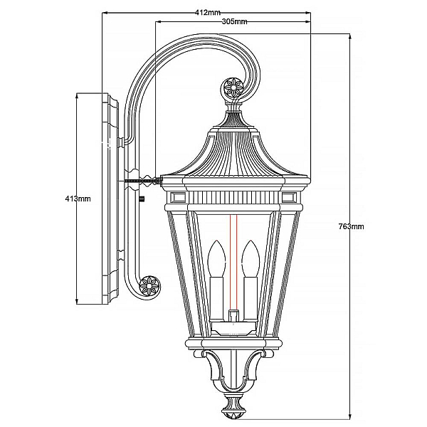 Уличный настенный светильник Feiss Cotswold lane FE-COTSLN2-L-BK