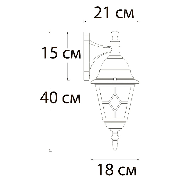 Уличный настенный светильник Arte Lamp Madrid A1542AL-1BN