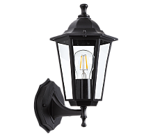 Уличный настенный светильник ЭРА Веледа GBW-104-BL-0360 230В Е27 IP54 чёрный вверх Б0071476