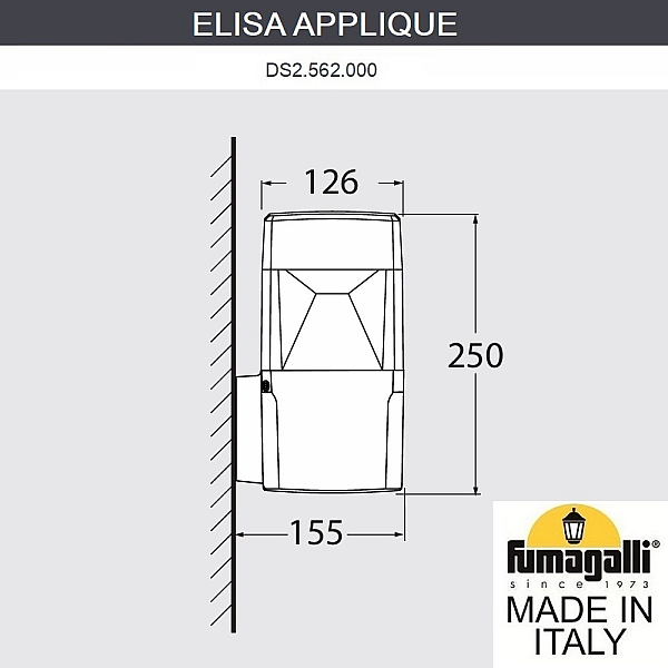 Уличный настенный светильник Fumagalli Elisa DS2.562.000.AXD1L